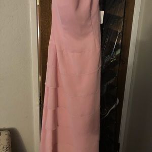Strapless soft pink Alfred Angelo formal dress
